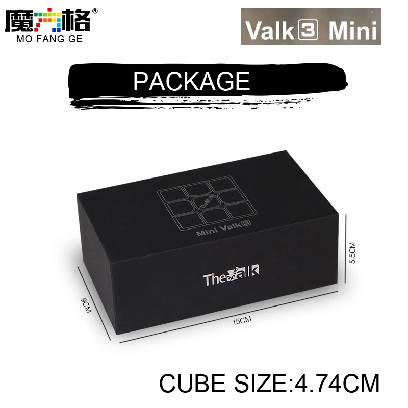 Новый Mofangge Valk 3 Mini 3x3x3 Puzz-le Cube 4,74 см магический куб скорость Valk3 Cubo Magico профессиональные игрушки для детей