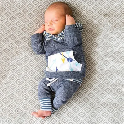 

2017 Baby clothes boys girls hooded hoody sweatshirts+pants sets fashion Infantil cotton roupas de bebe overall clothes 4M-24M