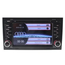 Free map Capacitive screen 2 din Car radio for Aud iA4 CAR DVD PLAYER Multimedia GPS SWC RDS USB AM car steer wheel control