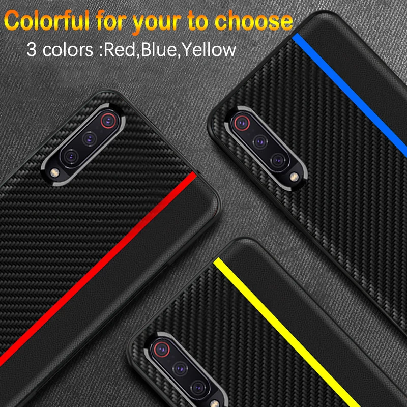 Xiaomi Mi 9 Case Original Carbon Fiber Leather Protection Cover for Xiaomi Mi 9 SE Mi 8 A2 Lite Pocophone F1 Redmi 6A 7A Case