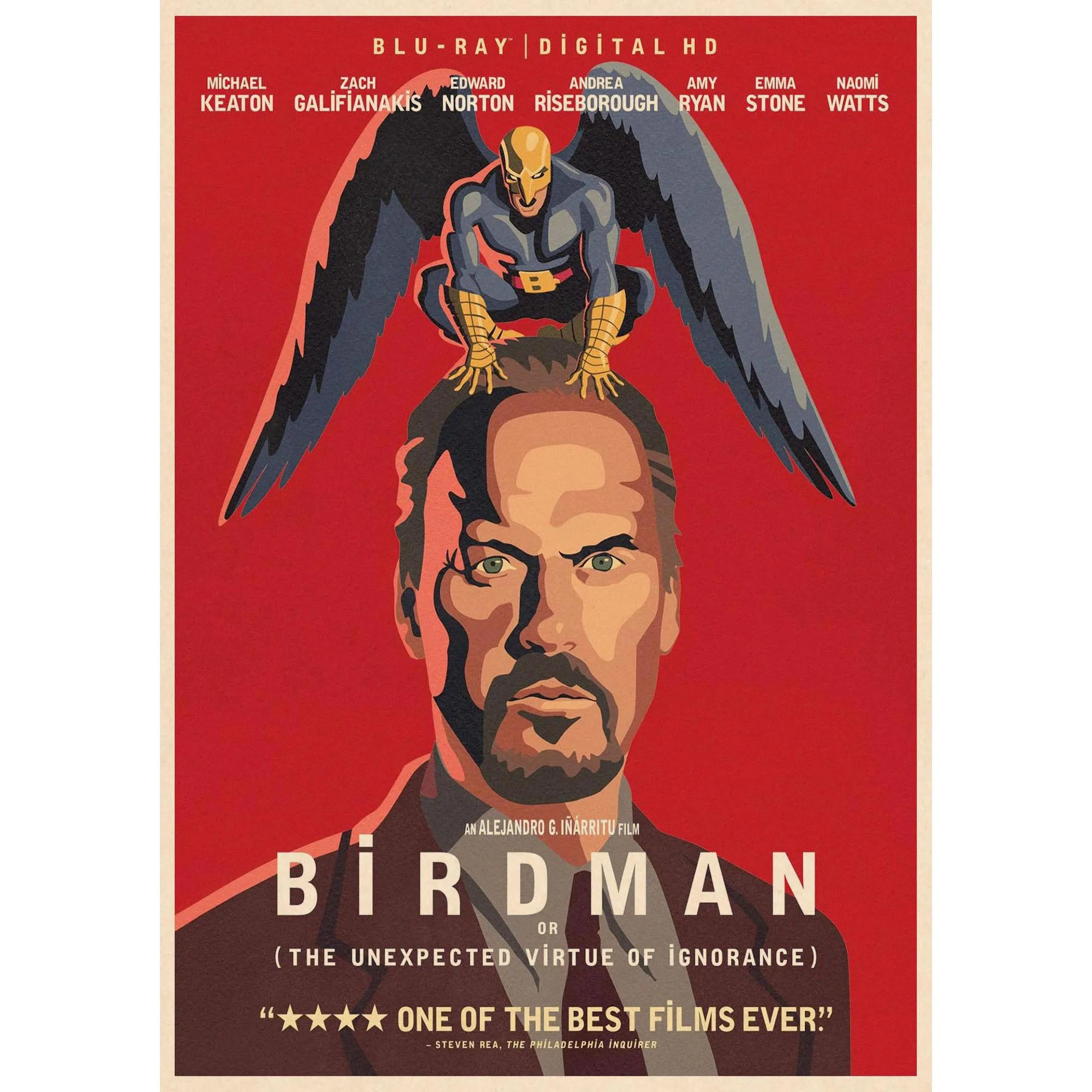 Birdman украшение для дома крафт фильм постер Рисование ядро наклейки на стену 42*30