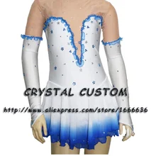 Лидер продаж, платья для катания на коньках для девочек из спандекса, изящные новые брендовые соревнования в фигурном катании, платье на заказ DR2662