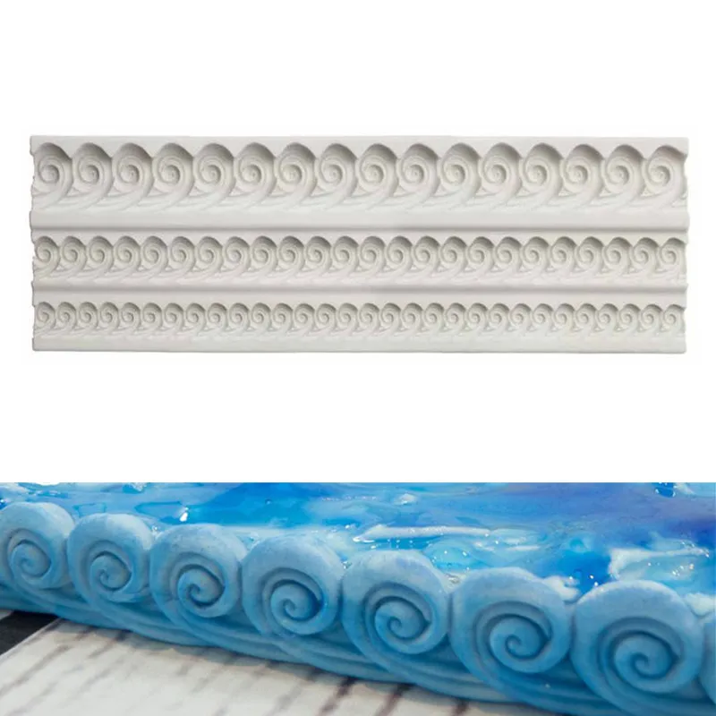 

Spindrift Shape Fondant Cake Silicone Mold Chocolate Candy Molds Pastry Biscuits Embossing Mould Baking Cake Decoration Tools
