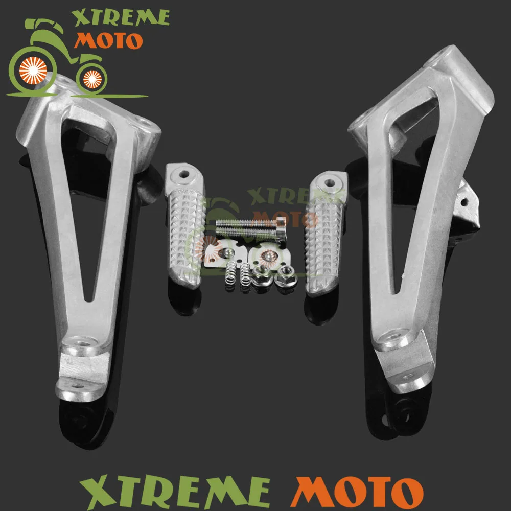 Aluminum Rear Passenger Footrests Foot Peg Rests Pedals Tripod Brackets
