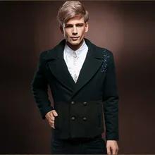 Новые Модные мужские повседневные Для мужчин с длинными рукавами костюм Для мужчин swear Зимний дворец метросексуал утепленное пальто 13063 распродажа