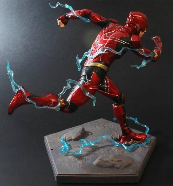 New DC Comic Film Justice League Super Hero The Flash Barry Allen Battle State Run Statue Figure Fi