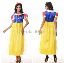 Vestido del comercio exterior adultos blancanieves cosplay del partido del traje del partido del vestido cos Halloween navidad trajes del partido del traje
