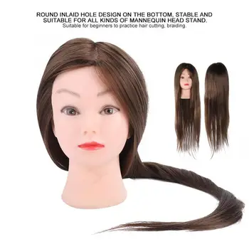 

Training Head Hairdressing Training Styling Practice Colors Wig Dummy Mannequin Head with Hair Salon Tool