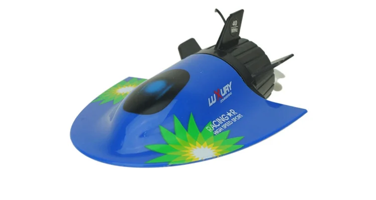 Радиоуправляемая лодка мини подводная лодка Скорость радио контроль Манта лучи туристическая подводная лодка корабль электронная модель для подарка на Рождество хобби игрушки - Цвет: Синий
