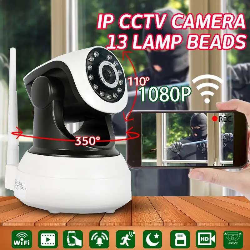 

PTZ IP Camera WiFi Wireless Network Camera Video Surveillance Wi-fi Night Vision Cloud Indoor 1080P 355 Degree CCTV Camera