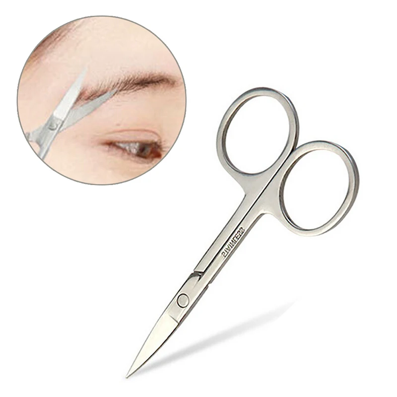 

1Pc New Stainless Steel Small Eyebrow Nose Hair Scissors Cut Manicure Facial Trimming Tweezer Women MakeupTool