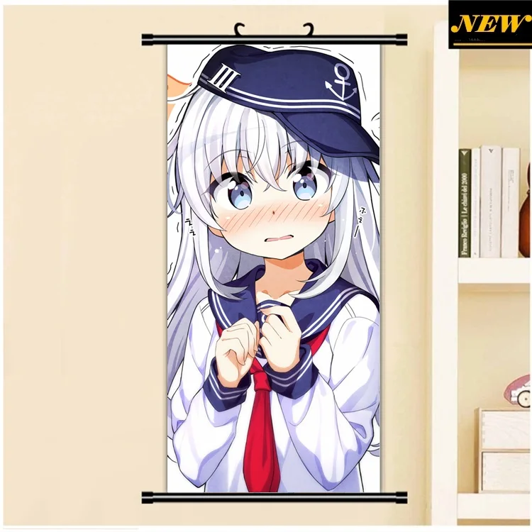 

45X95CM Fleet Collection KanColle Girls Verniy Hibiki Cartoon Anime art wall picture mural poster cloth scroll canvas painting