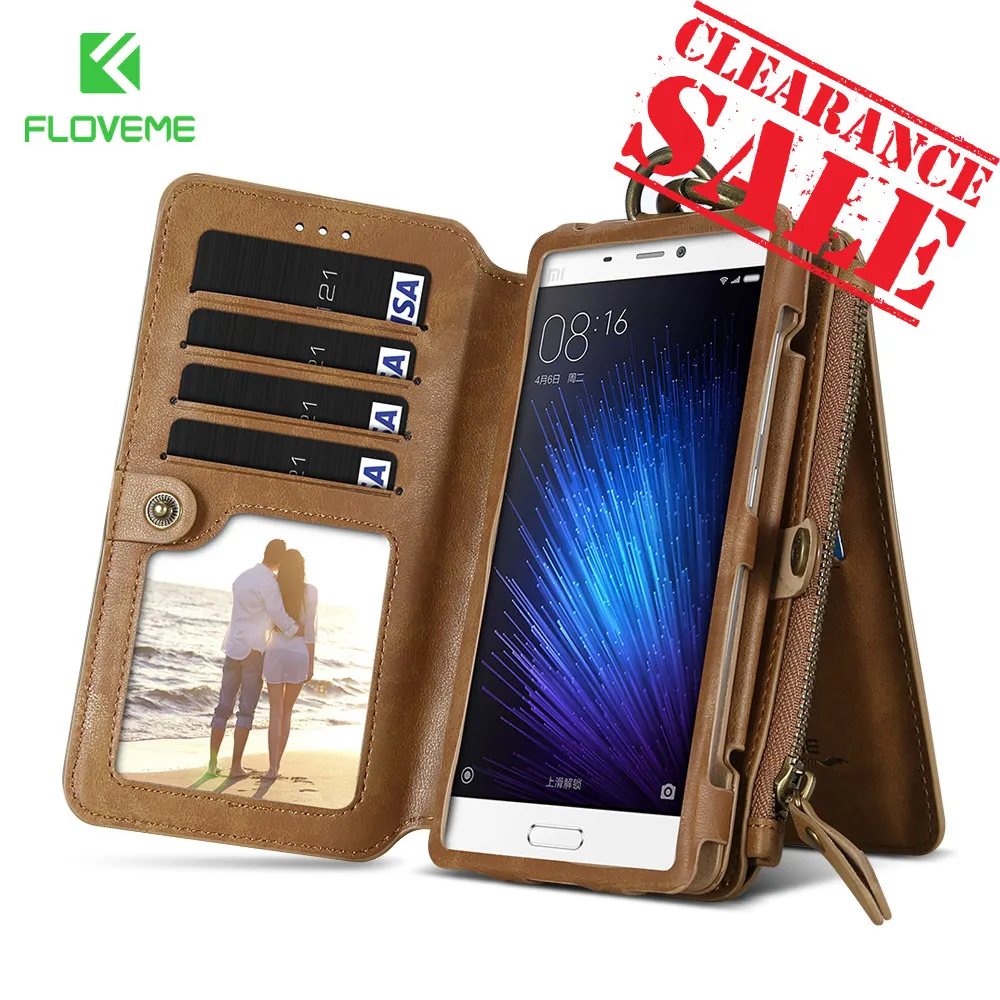 

FLOVEME Card Slot Wallet Case For Xiaomi Mi5 Mi 5 Leather Case Kickstand 10 Wallet Phone Case for Xiaomi MI 5 Phone Accessories