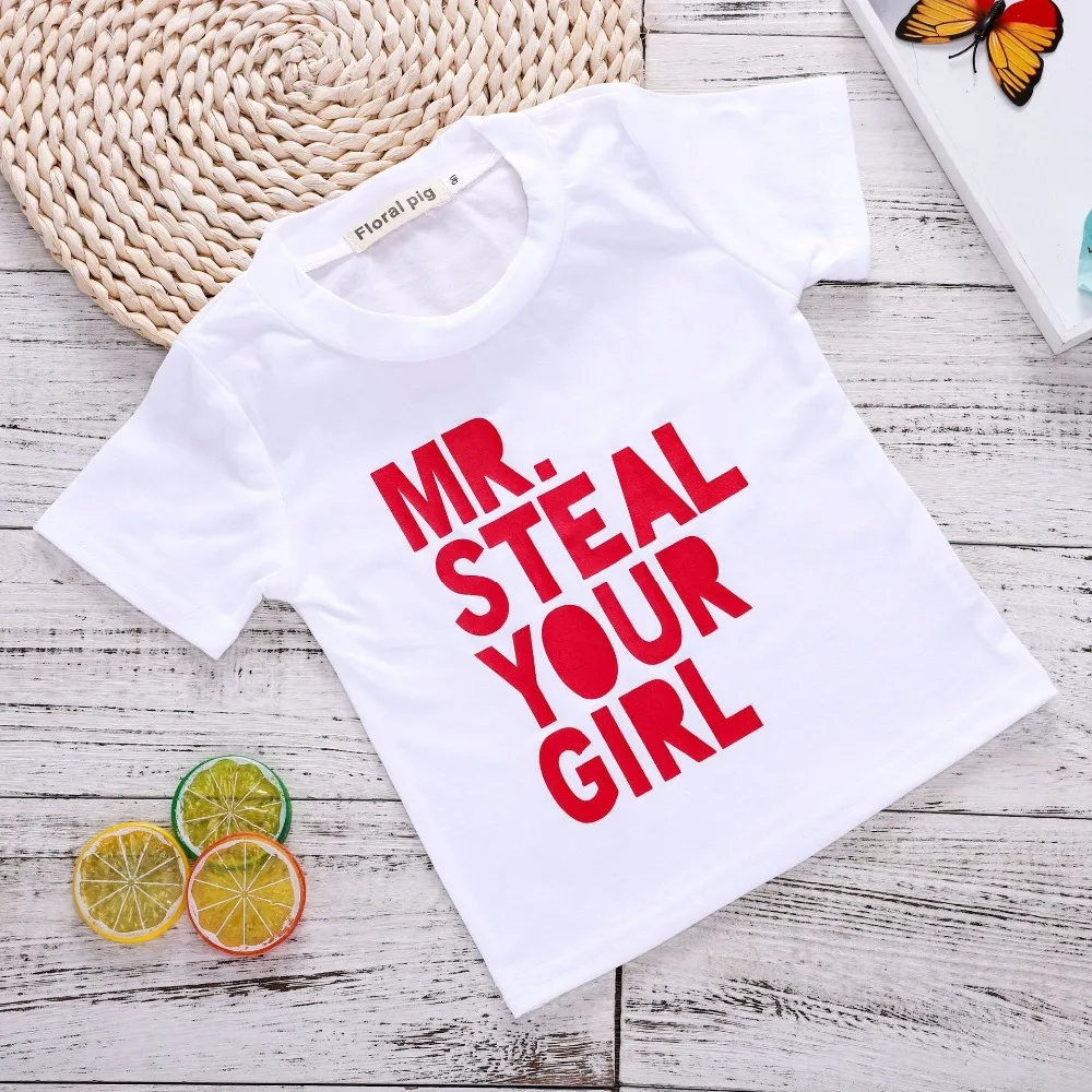 

Tiny Cottons 2018 Baby Girl Summer Clothes White T Shirt Onesie Baby Funny T Shirts Korean White Tops 1St Birthday Boy 1-5 T