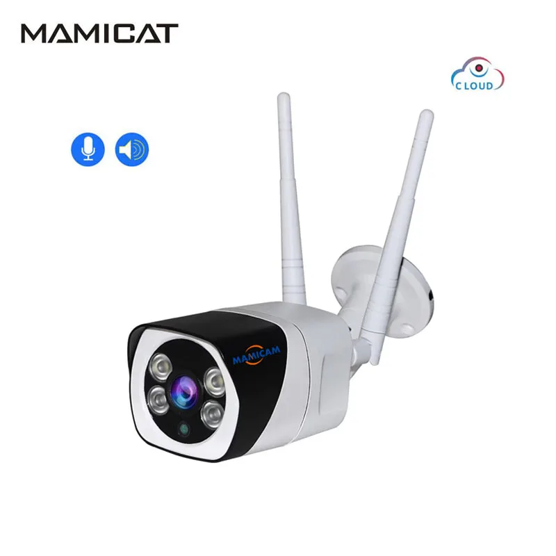 Облачная wifi ip-камера, слот для sd-карты, 2MP цилиндрическая наружная HD камера, водонепроницаемая инфракрасная камера ночного видения, Домашняя безопасность, видеонаблюдение