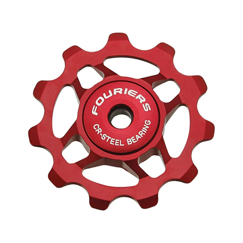 

FOURIERS MTB Road Bike Ceramic Pulley 7005 Aluminum Alloy Rear Derailleur 11T Guide Cycling Ceramics Bearing Jockey Wheel 2pcs