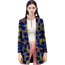 Женские Длинные стильные блейзеры, сшитые по индивидуальному заказу, пиджак, Анкара, с принтом Дашики, Тренч, Женская африканская верхняя одежда D