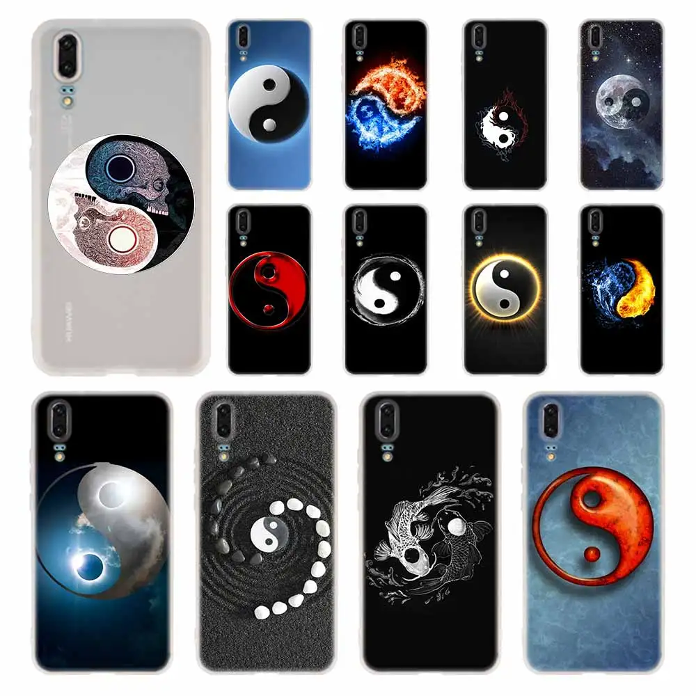 

MLLSE Tai chi Yin Yang Case Silicone Soft TPU Cover For Huawei P30 P20 Pro P10 P9 P8 Plus Lite 2019 Cases