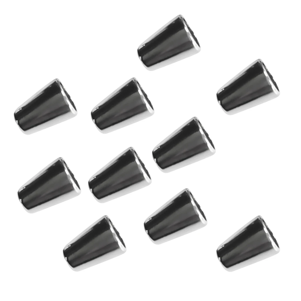 10 Pieces Conical Bell Stopper Metal Cord Ends Hole Dia.4mm for Lanyard Backpack Bag Sportwear Clothes Accessories