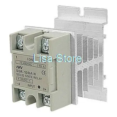 

4-32VDC/75-480VAC 10A SSR твердотельные реле w алюминиевый радиатор