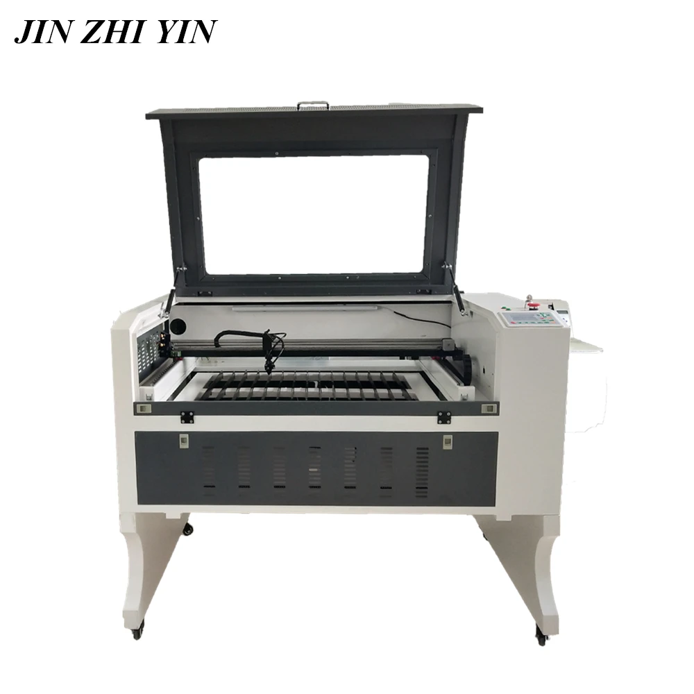 

6090 Laser engraving cutting machine 80w 100w wood acrylic co2 laser engraver cutter ruida 6442s front to rear design