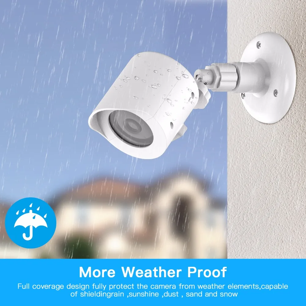 

Yi Home Camera Wall Mount Bracket,Weather Proof 360 Degree Protective Adjustable Indoor & Outdoor Mount and Cover for Yi camera