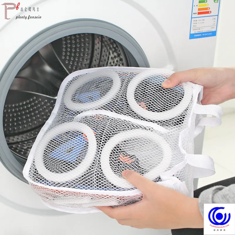 

2019 New Arrival Fashion Transparent Storage Organizer Bags Mesh Portable Laundry Shoes Dry Shoe Washing Machine