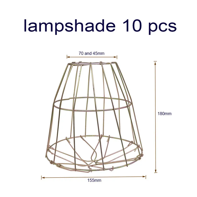 10 шт. абажур из нержавеющей стали или керамическая изоляция колпачок E27