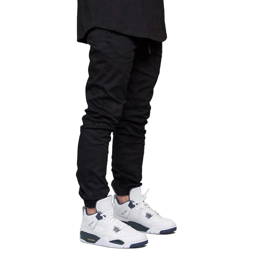 Мужские штаны для бега Модные осенние хип хоп шаровары стрейч бегунов Штаны для бега для мужчин Y5037 - Цвет: Черный