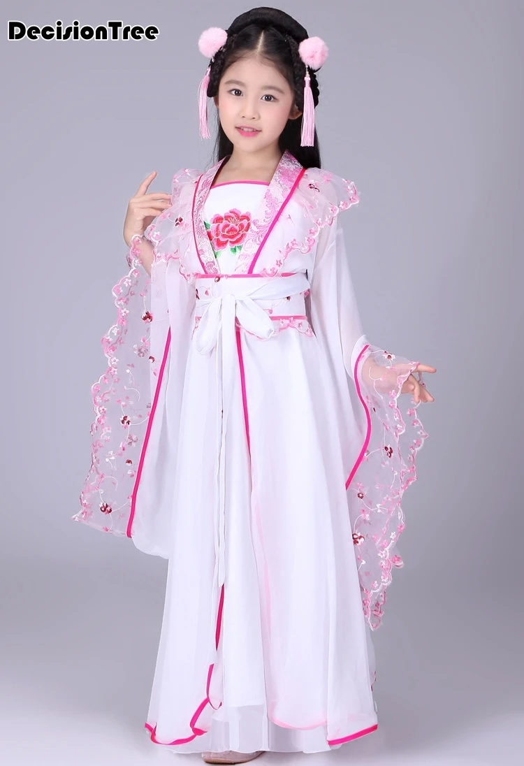 

2017 summer chinese traditional national costume hanfu red dress princess children hanfu dresses cosplay clothing girls kids