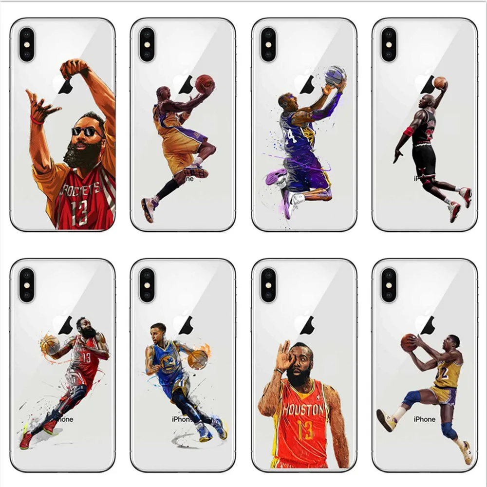 NBA American professional basketball player iPhone cover For 6S 6 7 8Plus silicone TPU X XS XR MAX | Мобильные телефоны и