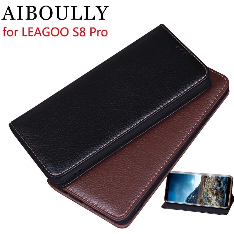 

AIBOULLY For LEAGOO S8 Pro Case Soft Silicone Back Flip Leather Cover Original Case Hard Fundas Phone Bag Capas