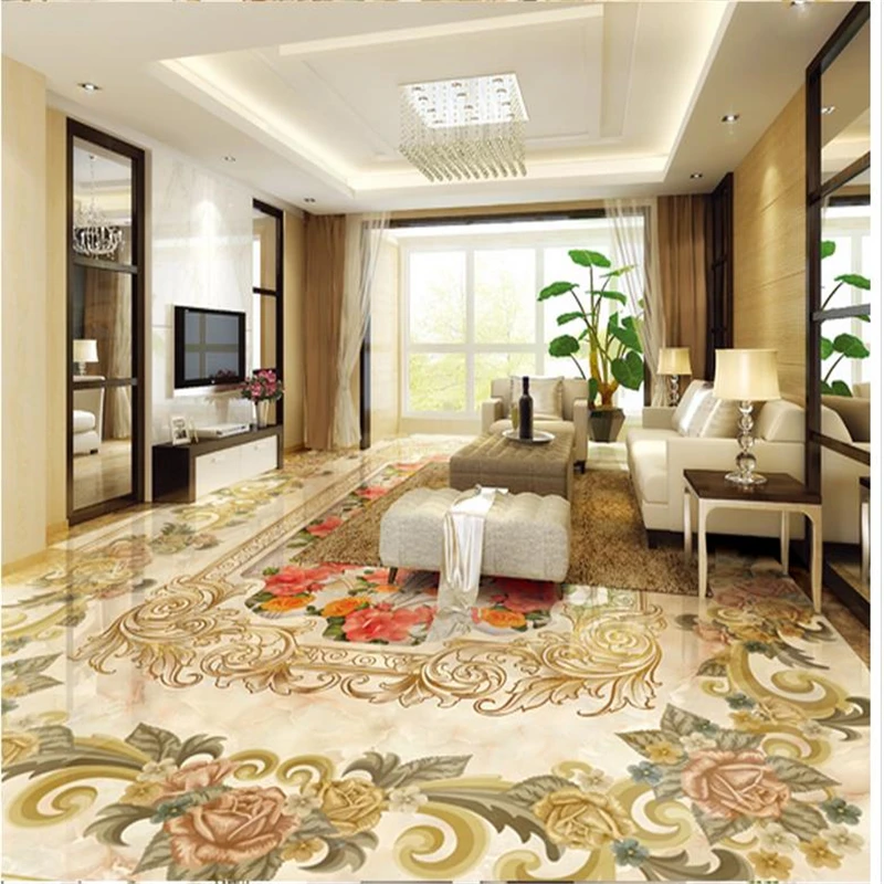 beibehang Home Decoration Marble flower Photo wallpaper mural floor Custom photo floor wallpaper 3d floor wallpapers