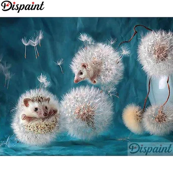 

Dispaint Full Square/Round Drill 5D DIY Diamond Painting "Hedgehog dandelion" Embroidery Cross Stitch 5D Home Decor A11819