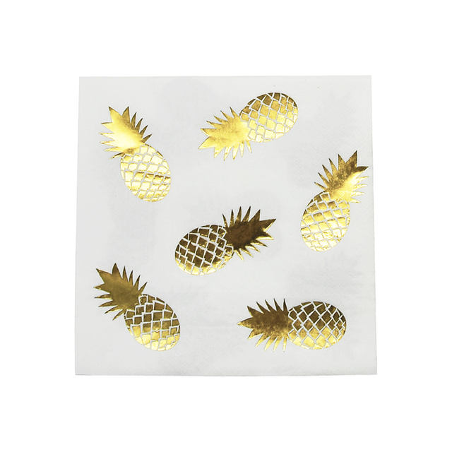 Pineapple Printed Napkin Set 16 Pcs