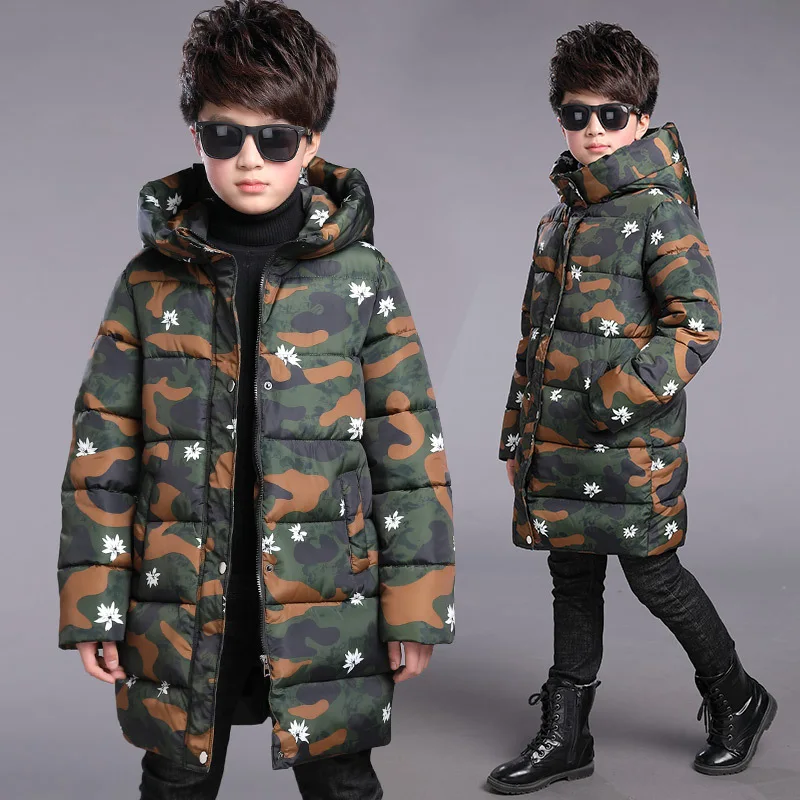 

Boys winter jacket parka kids camo coats jacket for boys teenage boys down coats children kids down jacket hooded kids clothes