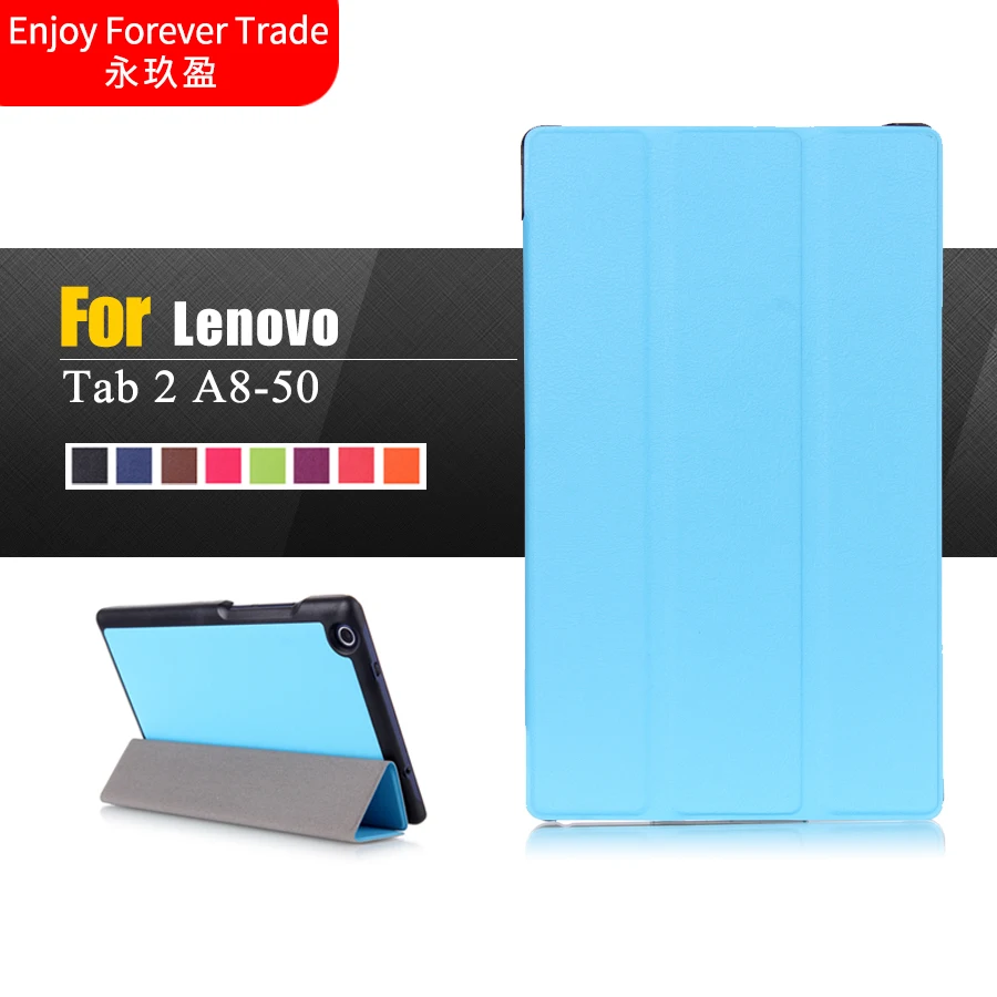Ultra Slim Flip Leather Folding Stand Cover Case For Lenovo