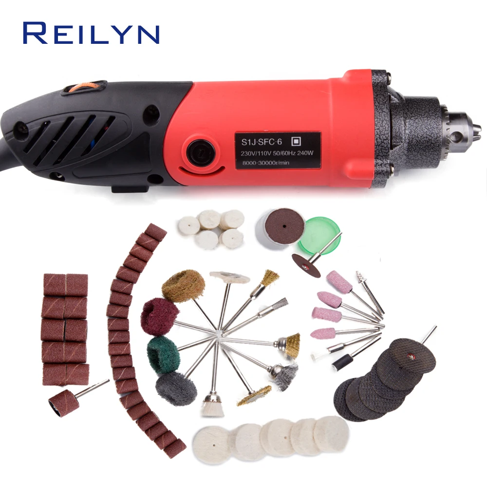 Reilyn Hand-Held Grinding Machine Mini Grinder Small Convenient Drill Mini Rotary Machine Clamping Chuck High Quality Durable pool hand held cleaning sponge brush with ergonomic design durable convenient portable easy to clean for indoor outdoor