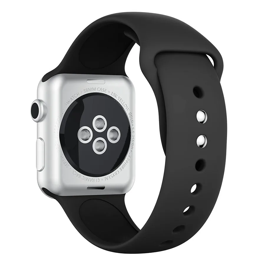 3 шт./компл. силиконовый спортивный ремешок для Apple Watch 5 4 3 2 1 38 мм 42 мм ремешки резиновый ремешок для часов Iwatch series 5 4 40 мм 44 мм