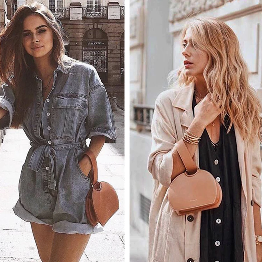 INS عارضة القوس حقائب النساء الماركات أعلى-مقبض بو الجلود حقيبة صغيرة مستحضرات تجميل السيدات بسيطة النساء أكياس المحافظ تصميم شيك