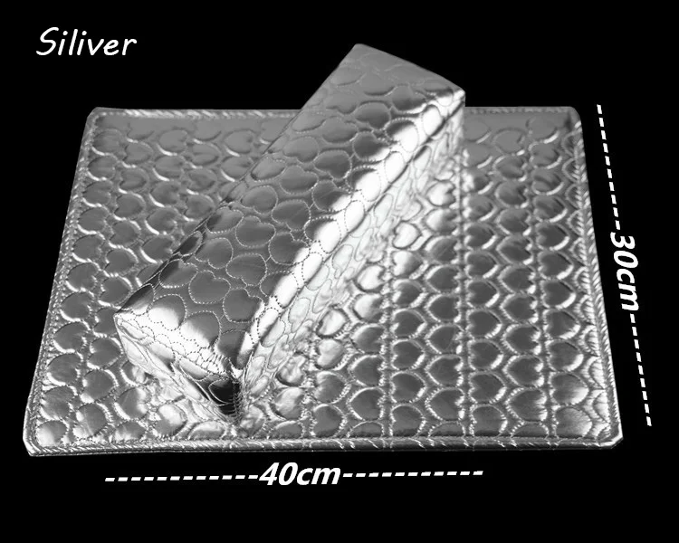 Золотой Серебряный Цвет Модный мягкий держатель для рук Подушка ноготь руки отдых для ногтей маникюр инструменты для ногтей - Цвет: Серебристый