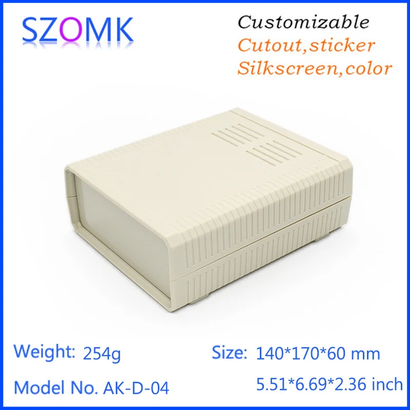 

140*167*60mm 20 pcs,AK-D-04, plastic enclosure,140*170*60mm,beige,opening 2 sides,silk screen 2 sides