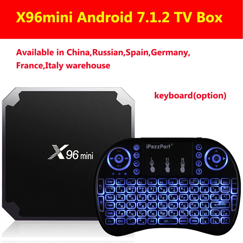 ТВ-приставка X96mini на базе Android 7.1.2 Amlogic S905W 2 Гб ОЗУ + 16 ПЗУ/1 8 четыре ядра Wi-Fi HDMI 4K * 2K HD