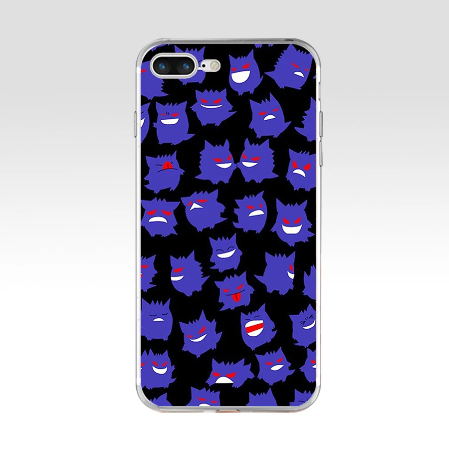 Мягкий силиконовый чехол Pokemons Go Gengar Sinister из ТПУ для Apple iPhone5 5S se 6 6s 7 8 plus x xr xs max coque