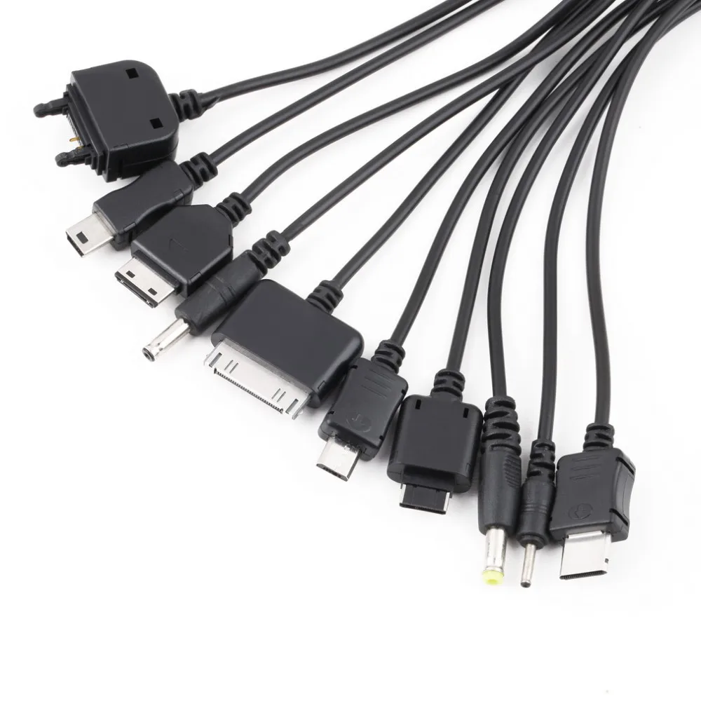 

10 in 1 Cables Universal Multifunction Micro Mini USB Charger Date Line For iPhone4 4S Samsung S3 S4 Blackberry Nokia