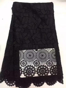

Wholesale and retail Unique high quality black African cord lace.Best selling new guipure fabric for party dress! 5 Yards/lot