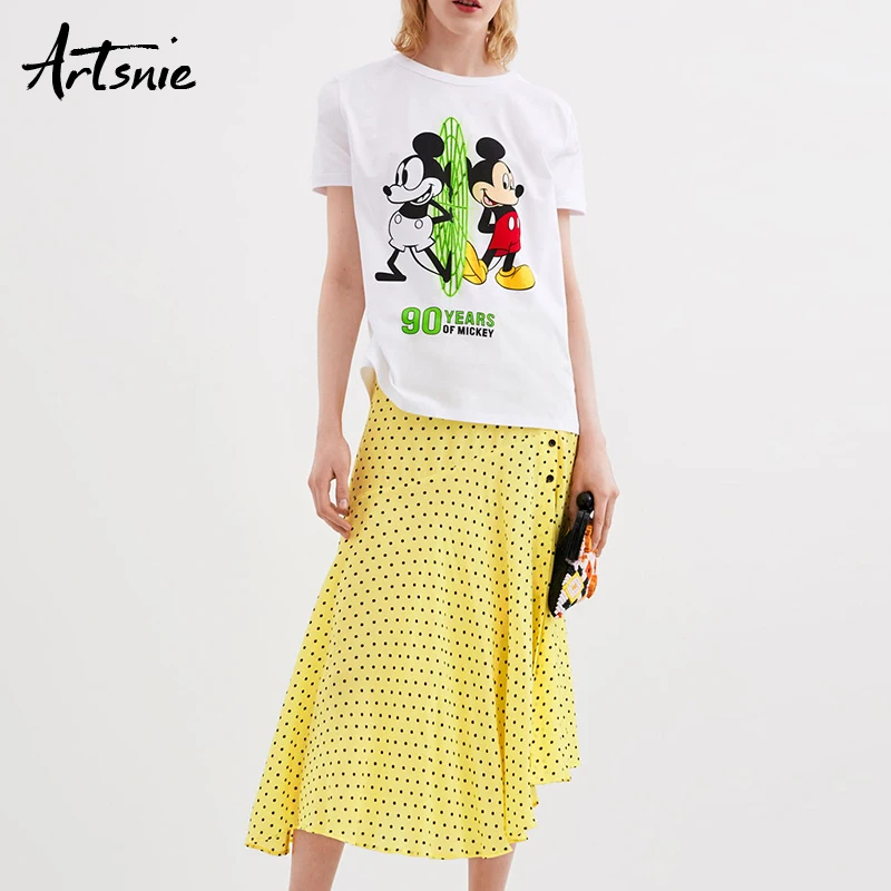 Artsnie الصيف 2019 الأبيض الكرتون طباعة المرأة تي شيرت يا الرقبة قصيرة الأكمام محبوك الشارع الشهير عارضة قمم الإناث تيز تي شيرت Artsnie الصيف 2019 الأبيض الكرتون طباعة المرأة تي شيرت يا الرقبة قصيرة الأكمام محبوك الشارع الشهير عارضة قمم الإناث تيز تي شيرت