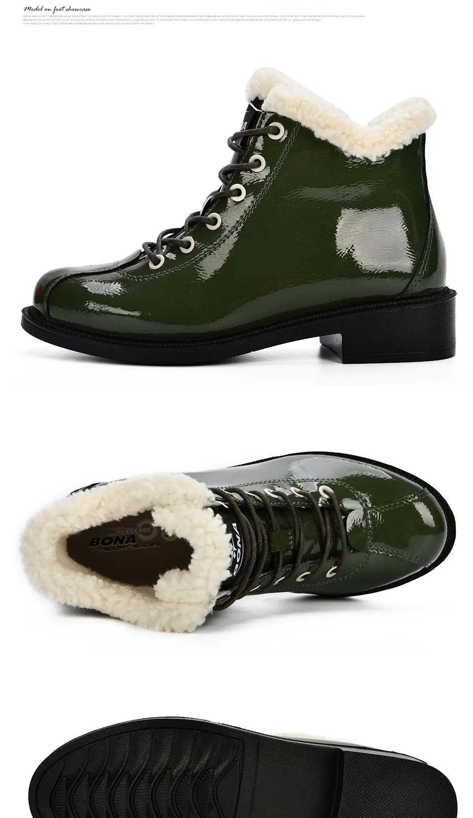 BONA/новые женские зимние ботинки на платформе; теплая плюшевая Классическая удобная повседневная обувь на плоской подошве с высоким берцем и круглым носком; кроссовки; Zapatos De Mujer