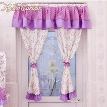 Helen Cortina Caliente de la venta! 100% algodón pastoral cortinas para la ventana de cortinas de la cocina corta 90*120 Semi-sombra Cortinas De La Cocina
