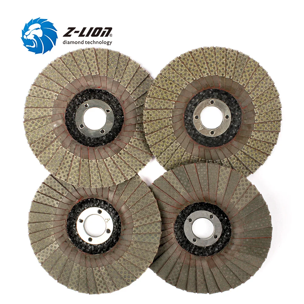 

Z-LION 4pcs 60/120/200/400 Grit Grinding Wheel Flap Discs 4" 100mm Sanding Flap Angle Grinder Abrasive Tool Polishing Wheel